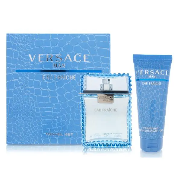 Versace Man Eau Fraiche darilni set, toaletna voda 100 ml + gel za prhanje 100 ml