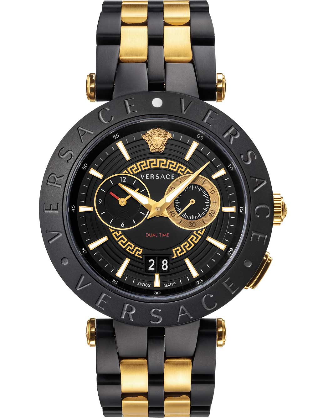 Versace VEBV00619 New New V-Race Dual Time men`s 46mm 5ATM