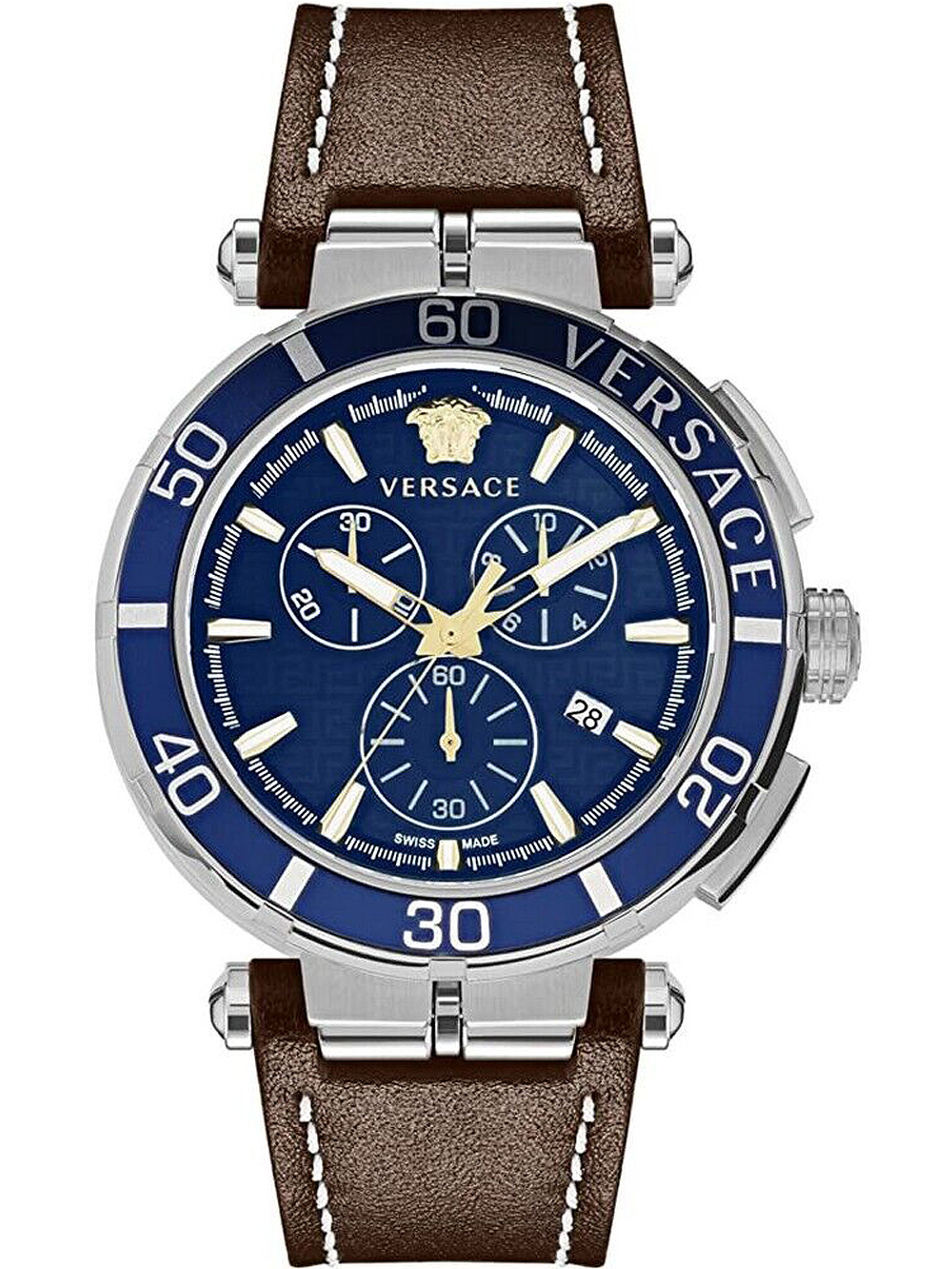 Versace VE3L00122 Greca Chronograph Mens Watch 45mm 5ATM 