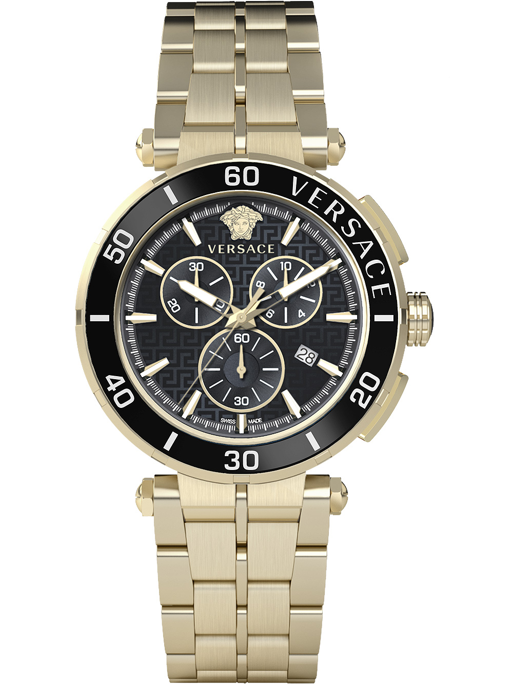 Versace VE3L00522 Greca Chronograph Mens Watch 45mm 5ATM 