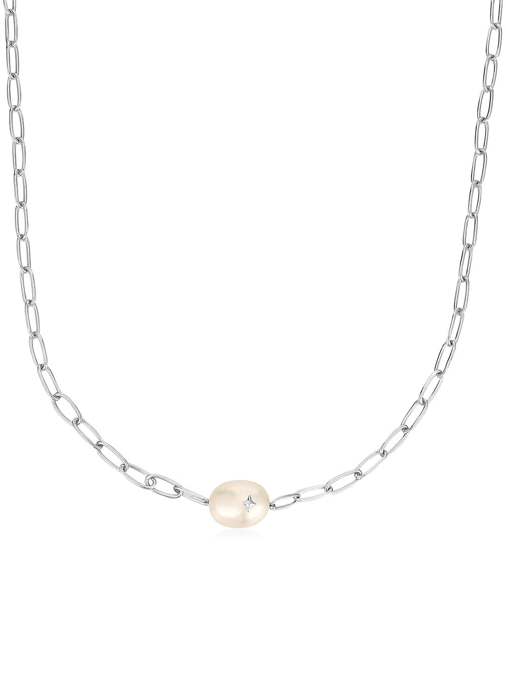 ANIA HAIE N043-05H Pearl Power Ladies Necklace, adjustable