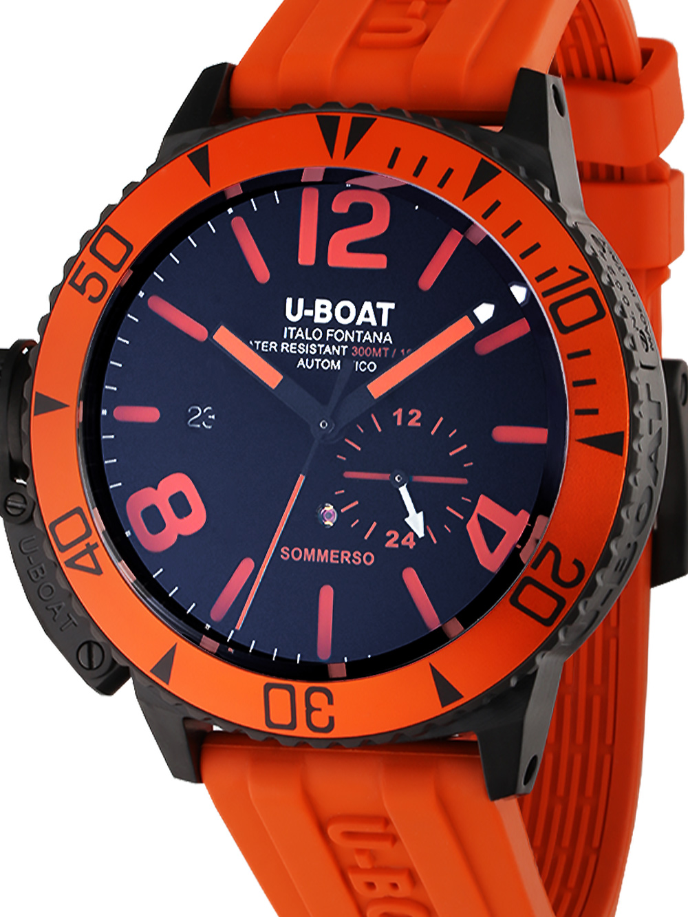 U-Boat 9543 Sommerso Orange IPB Automatic Mens Watch 46mm 30ATM