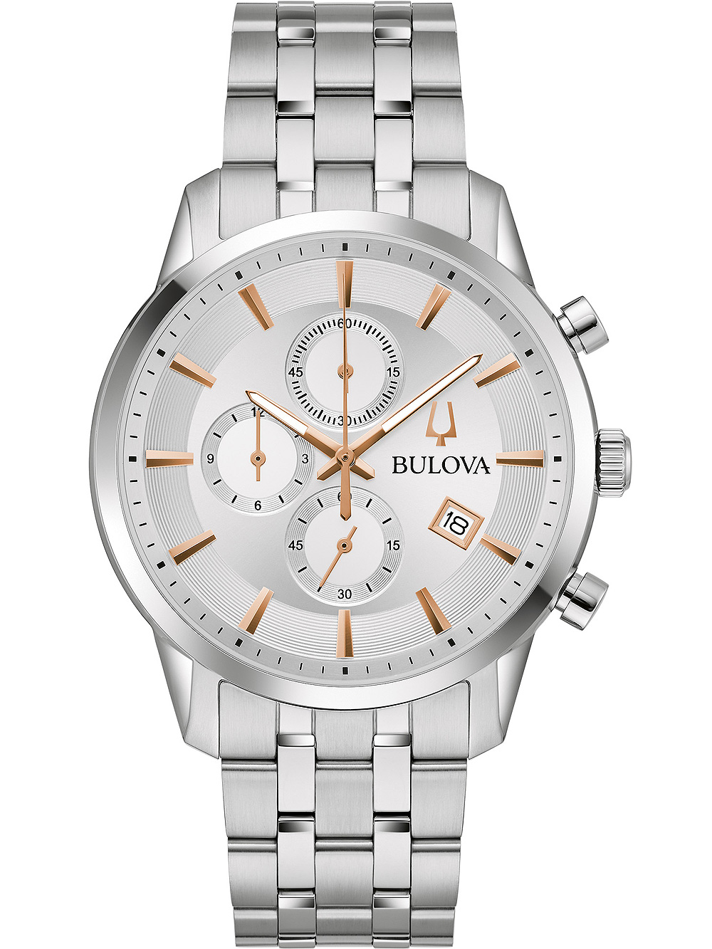 Bulova 96B411 Sutton Chronograph Mens Watch 41mm 3ATM