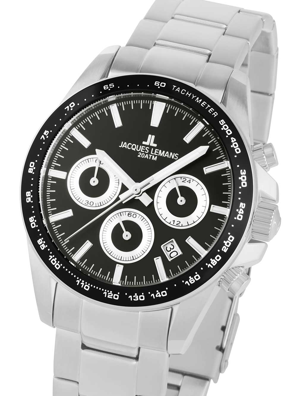 Jacques Lemans 1-1877E Liverpool Chronograph Mens Watch 40mm 20ATM