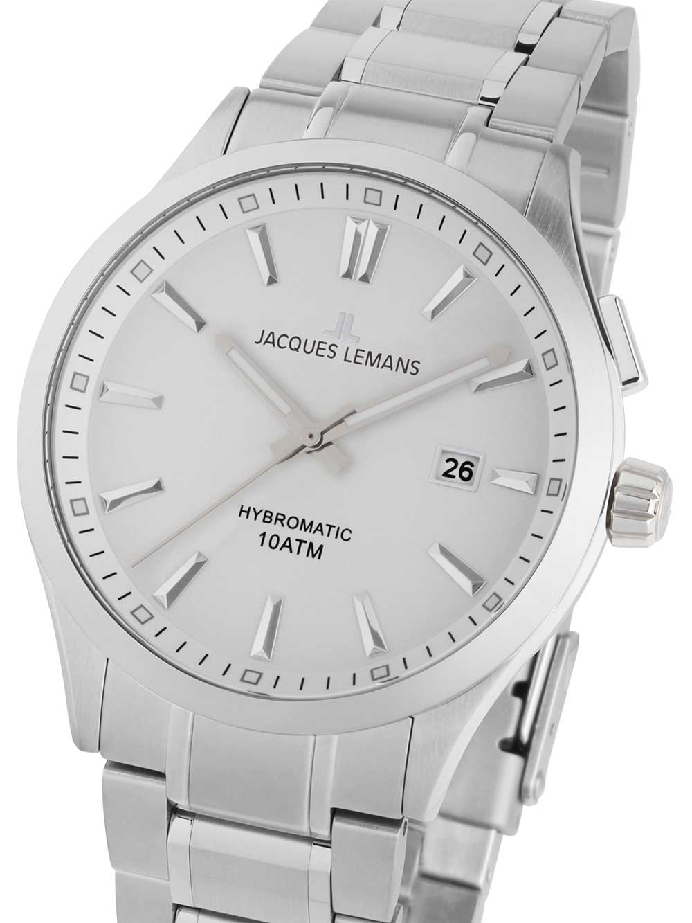 Jacques Lemans 1-2130F Hybromatic Mens Watch 42mm 10ATM