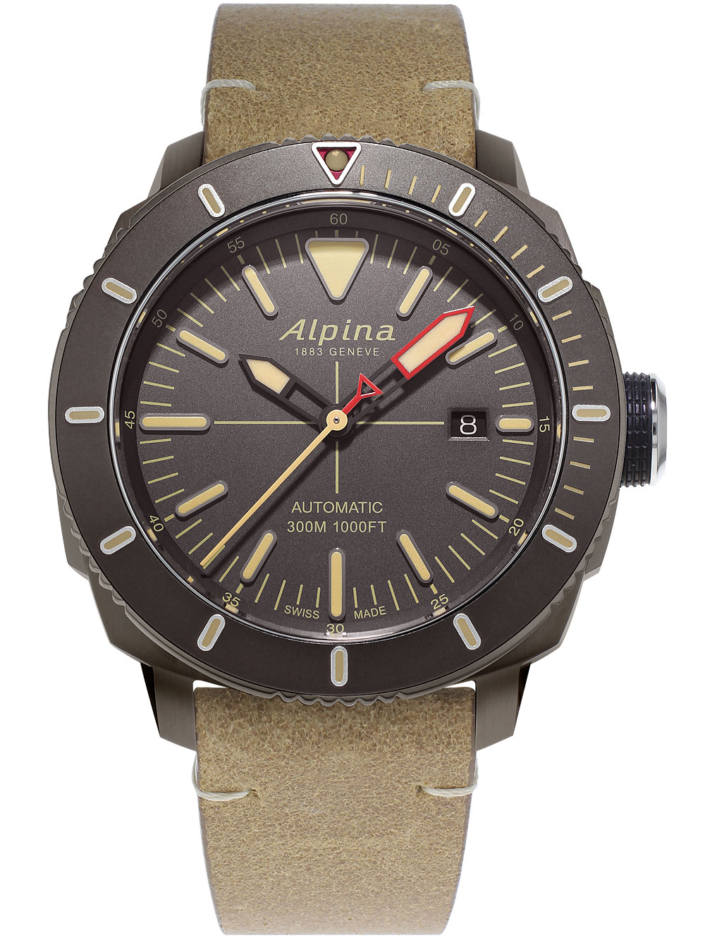 Alpina AL-525LGG4TV6 Seastrong Diver Automatic Mens Watch 46mm 30ATM