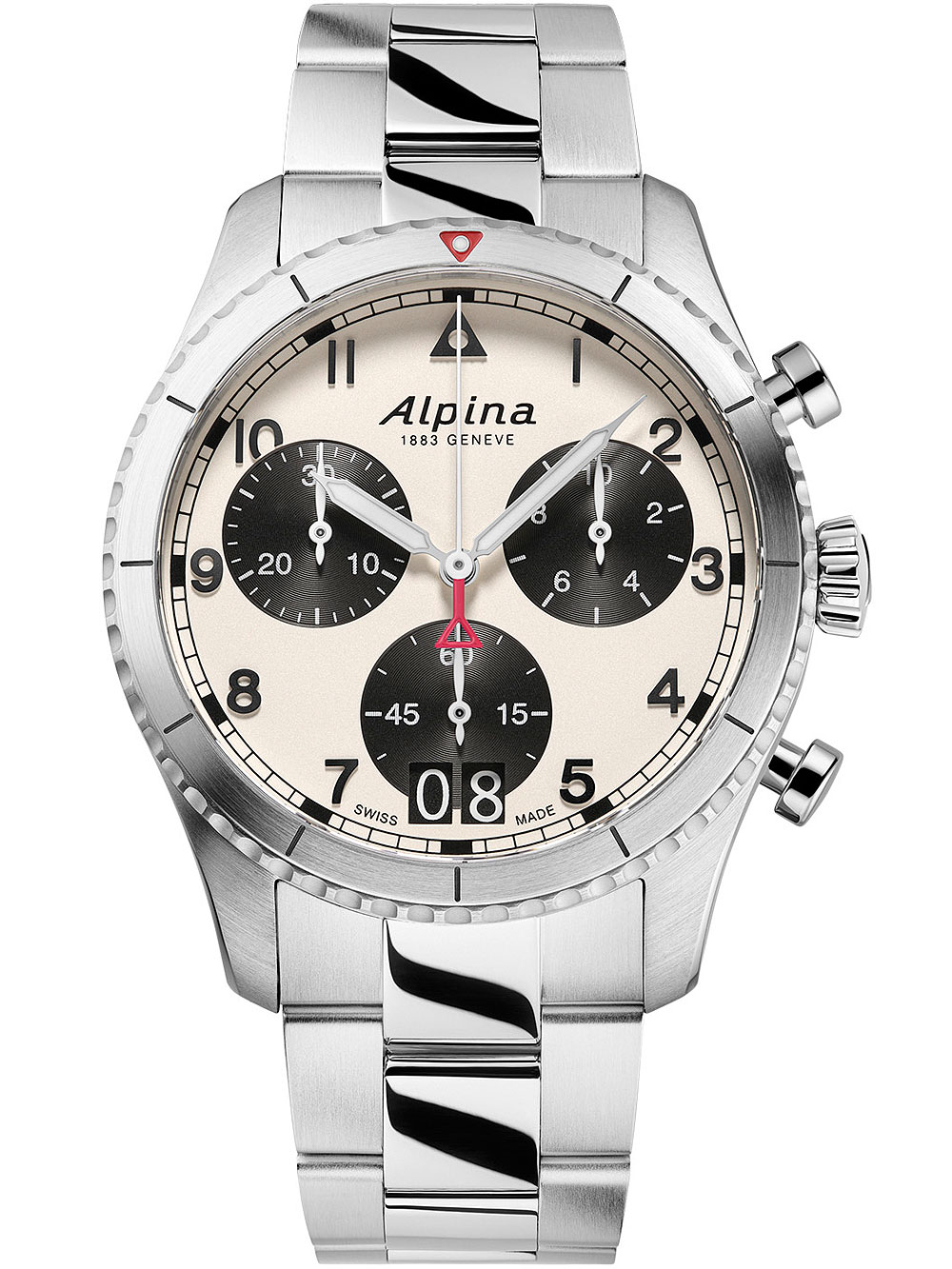 Alpina AL-372WB4S26B Startimer Pilot Chronograph Mens Watch 44mm 10ATM