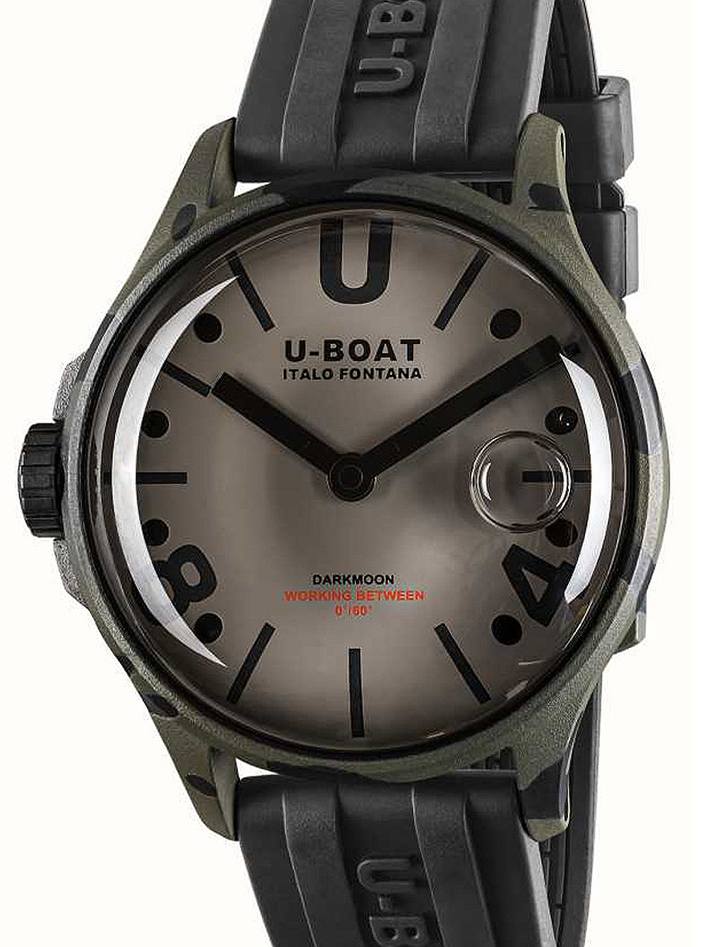 U-Boat 9550 Darkmoon Grey Camouflage Mens Watch 44mm 5ATM