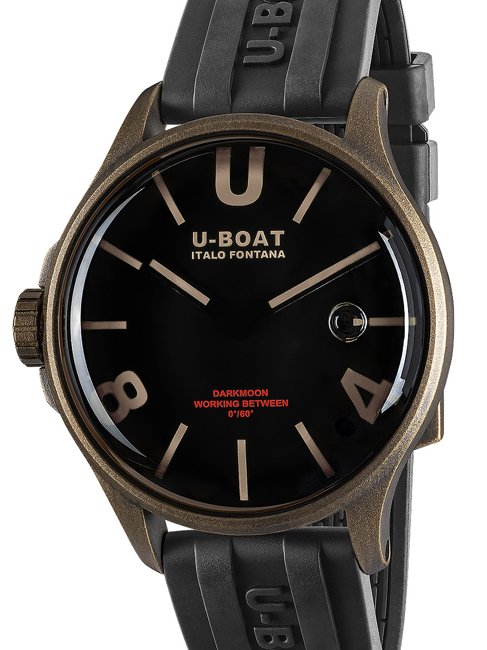 U-Boat 9548 Darkmoon Brown Vintage Mens Watch 44mm 5ATM