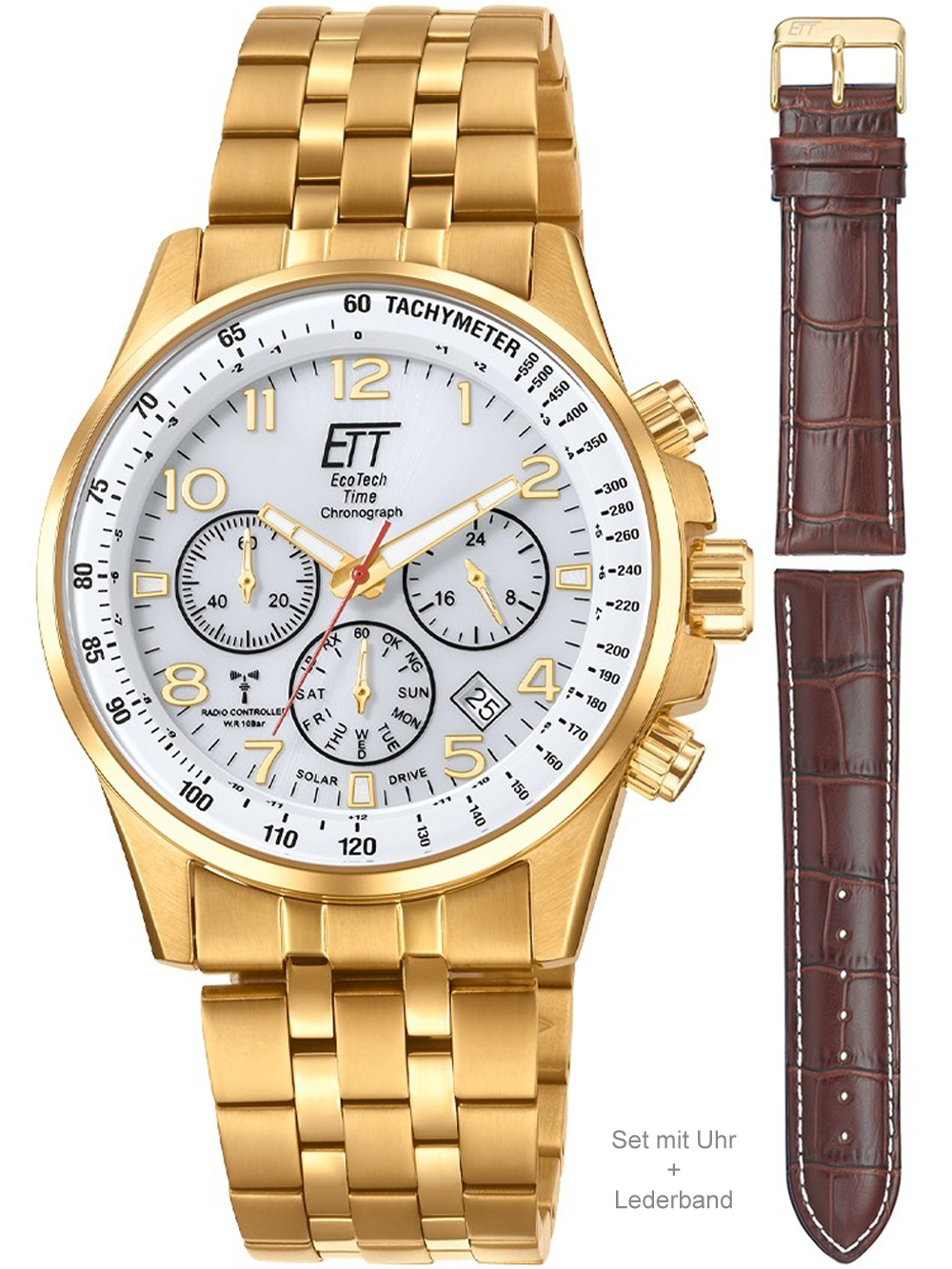 ETT EGS-11614-42MS Professional Solar Radio Controlled Chronograph 43mm 10ATM