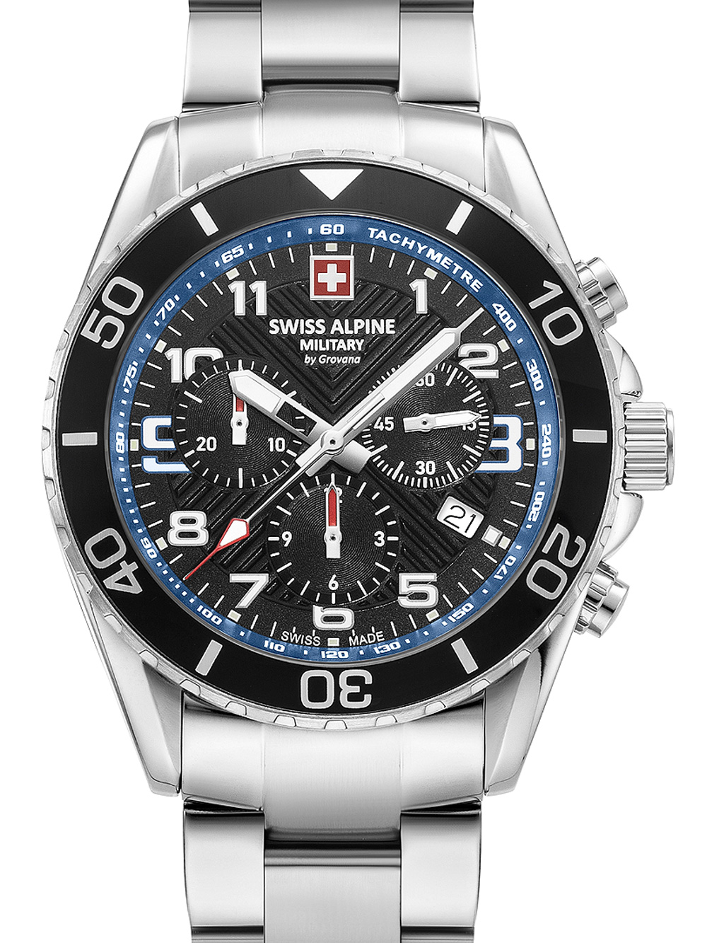 Swiss Alpine Military 7029.9135 Raptor Chronograph Mens Watch 42mm