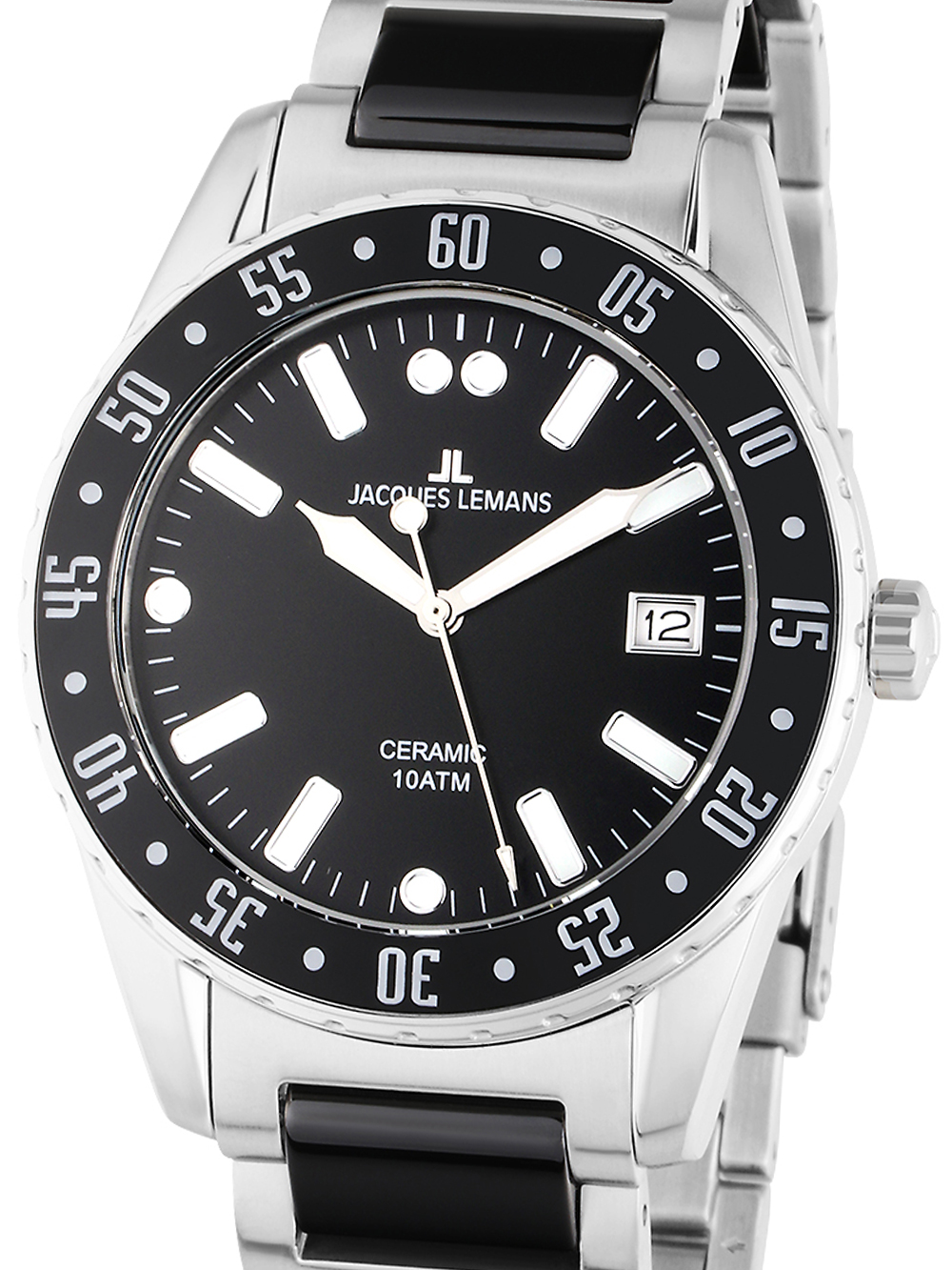 Jacques Lemans 42-10A Liverpool Ceramic Mens Watch 42mm 10ATM