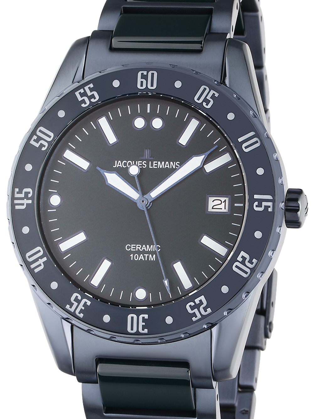 Jacques Lemans 42-10E Liverpool Ceramic Mens Watch 42mm 10ATM