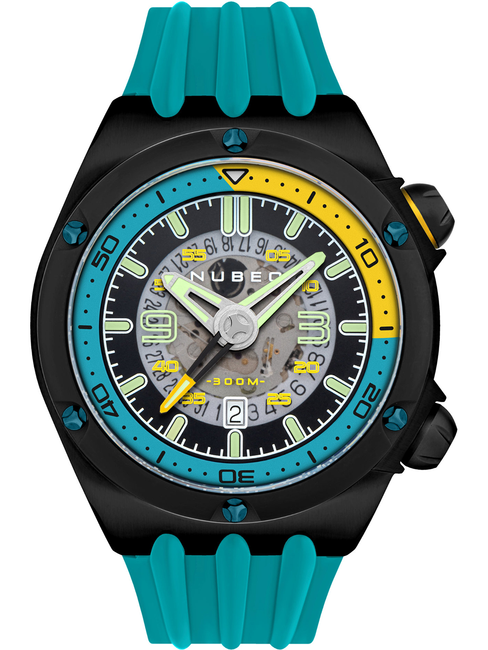 Nubeo NB-6037-0A Mens Watch Nereus Compressor Autom. 50mm 30ATM