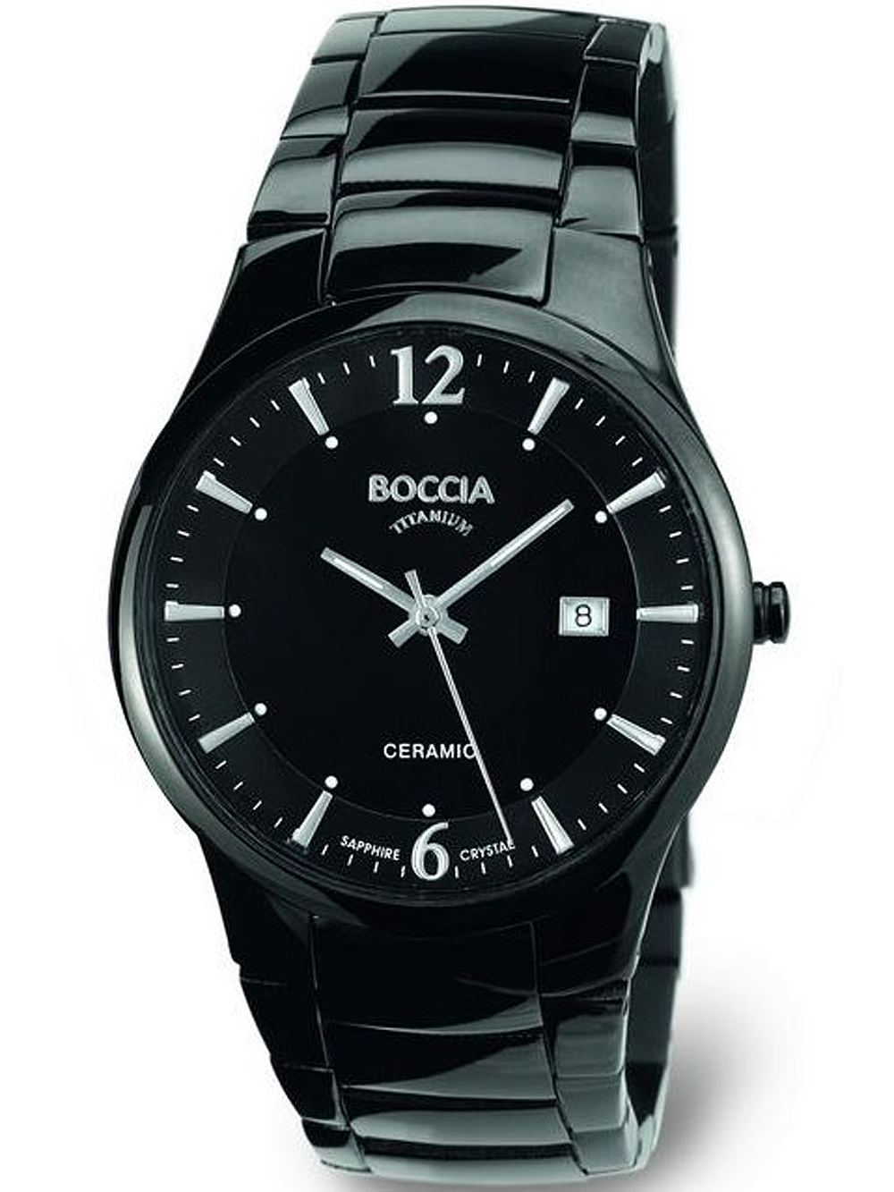 Boccia 3572-02 men`s watch ceramic titanium 39mm 3ATM