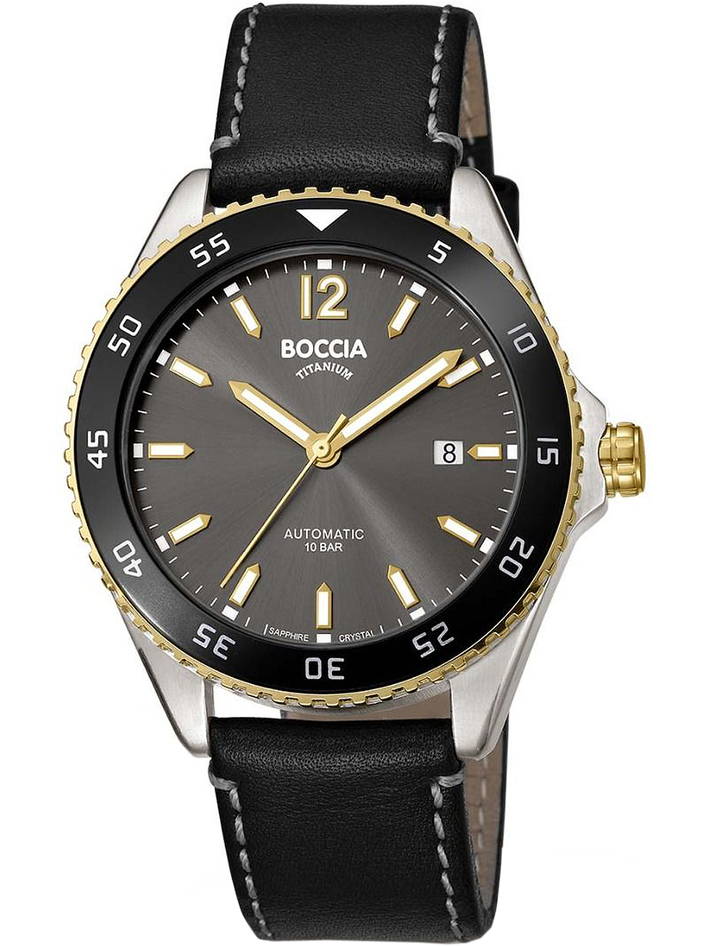 Boccia 3653-03 Men`s Watch Automatic Titanium 43mm 10ATM