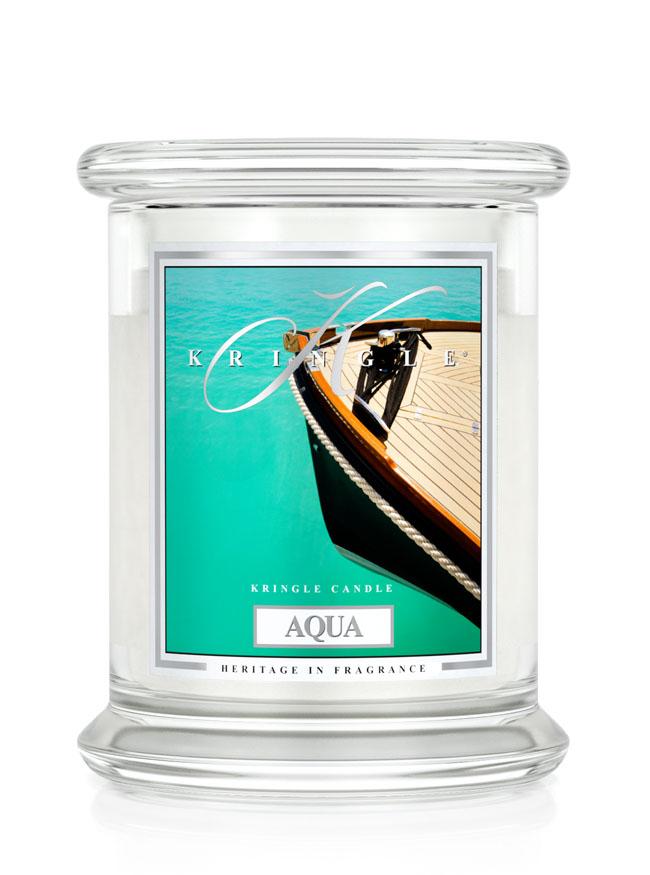 Kringle Candle Aqua dišeča sveča medium 2-wick (411 g)