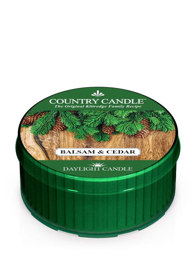 Dišeča sveča Country Candle Balsam & Cedar (35 g)