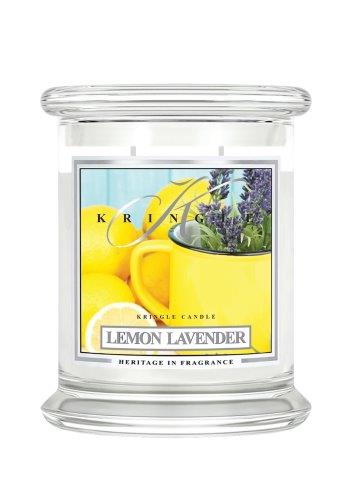 Dišeča sveča Kringle Candle Lemon Lavender srednja 2 stenja (411 g)