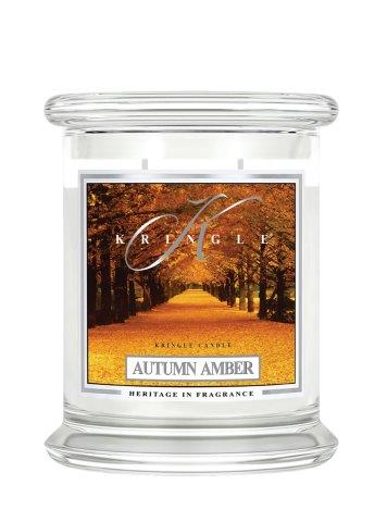 Kringle Candle Autumn Amber dišeča sveča srednje velikosti 2 stenja (411 g)