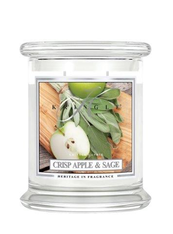 Kringle Candle Crisp Apple & Sage dišeča sveča srednja 2 stenja (411 g)