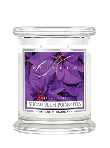 Dišeča sveča Kringle Candle Sugar Plum Poinsettia srednja 2 stenja (411 g)