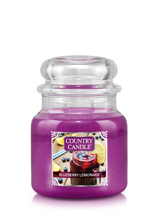 Country Candle Blueberry Lemonade srednja 2 stenjska dišeča sveča (453 g)