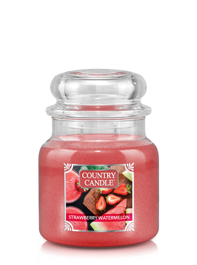 Country Candle Strawberry Watermelon srednje dišeča sveča 2 stenja (453 g)