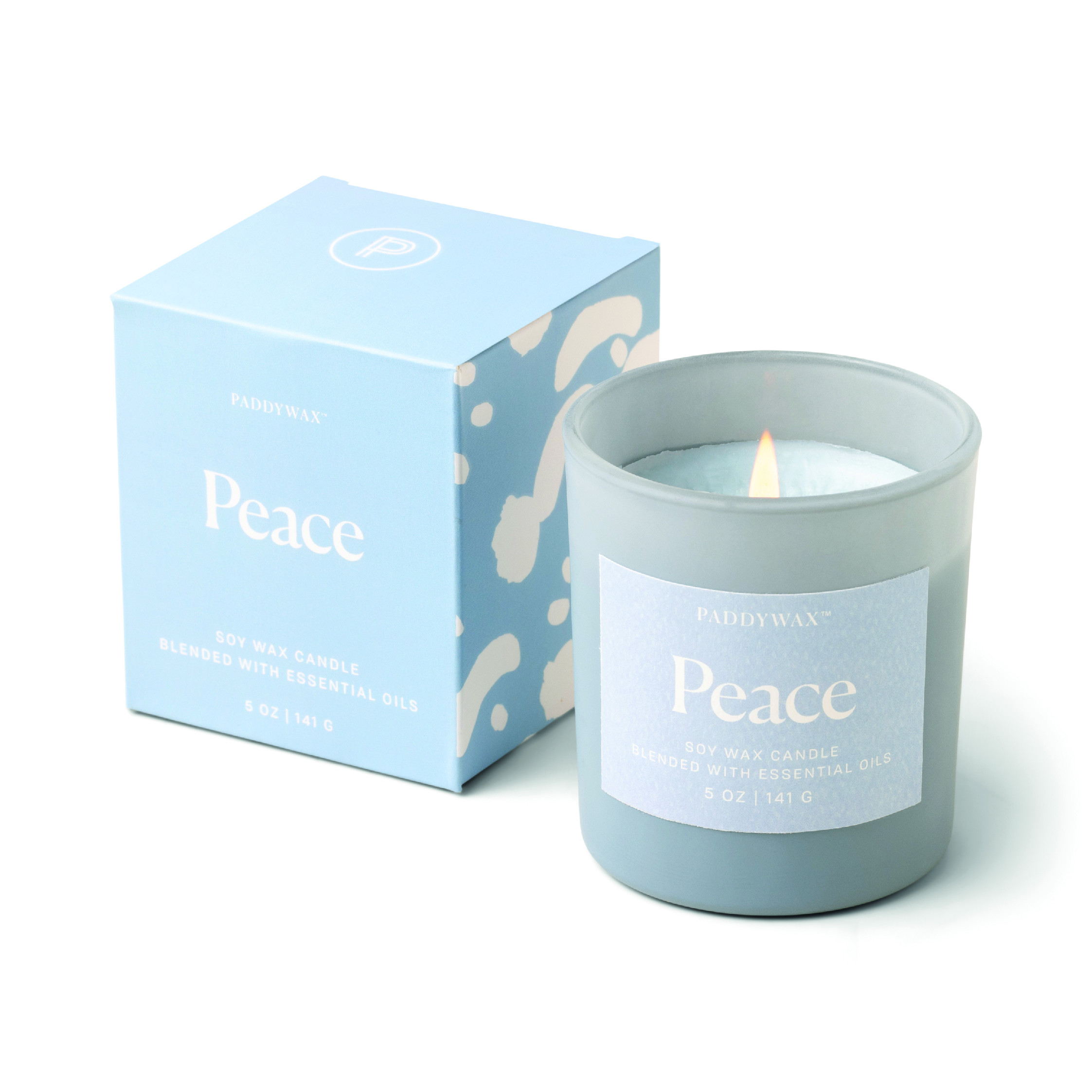 Paddywax WELLNESS Blue - Dišeča sveča v kosu 5oz / 141g