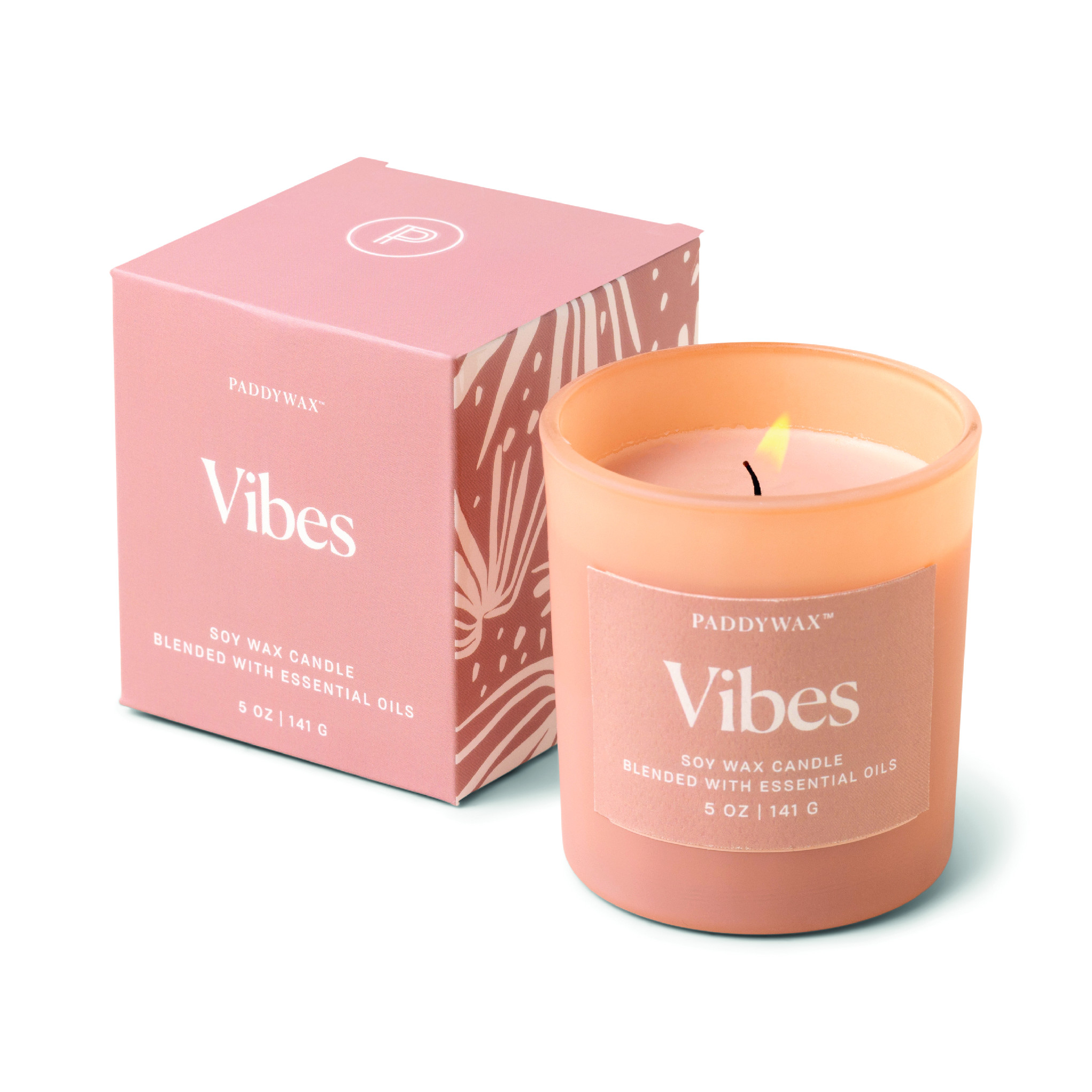 Paddywax WELLNESS Pink - Dišeča sveča Vibes 5oz / 141g