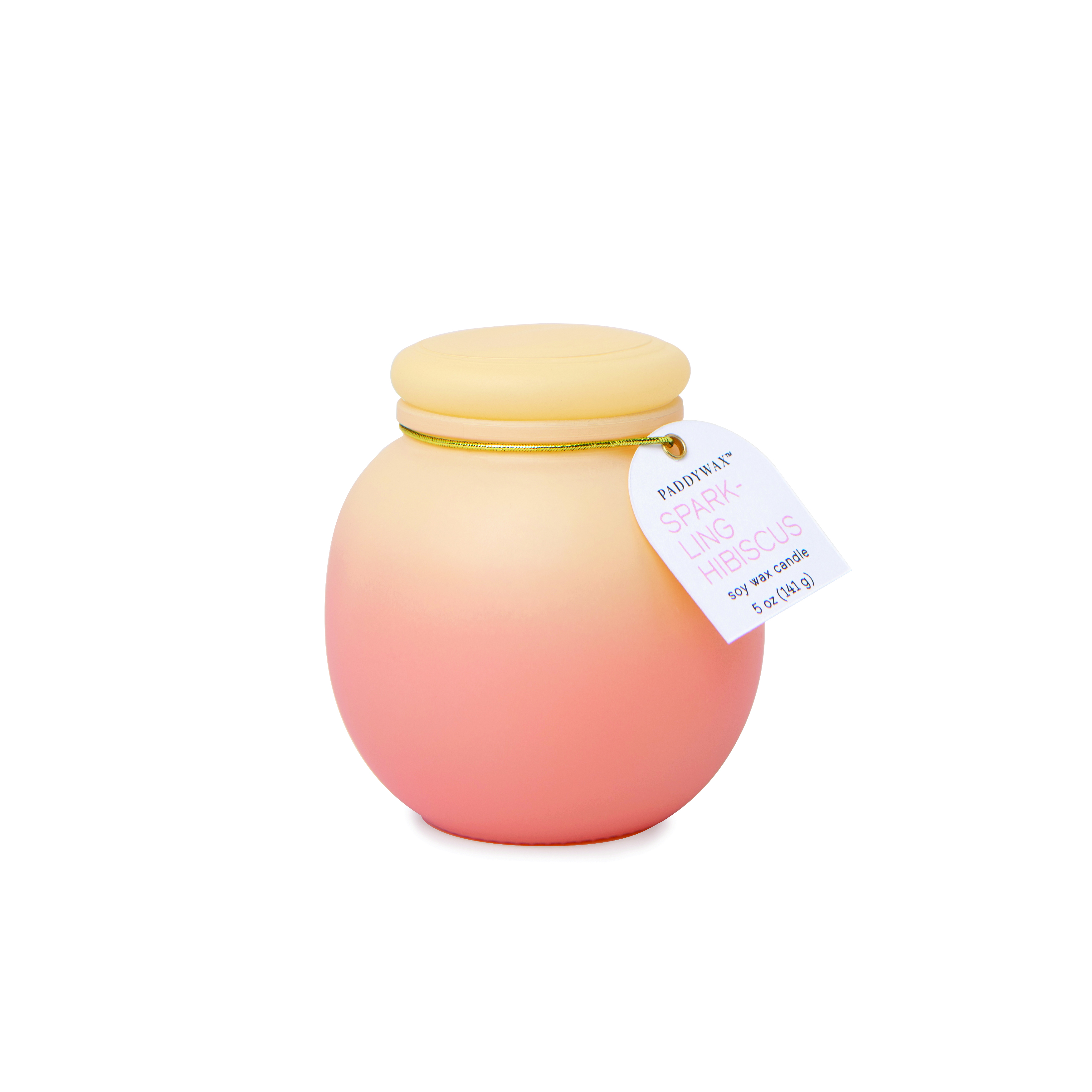 Paddywax ORB Sparkling Hibiscus Yellow-Pink Ombre dišeča sveča 5 oz./141 g