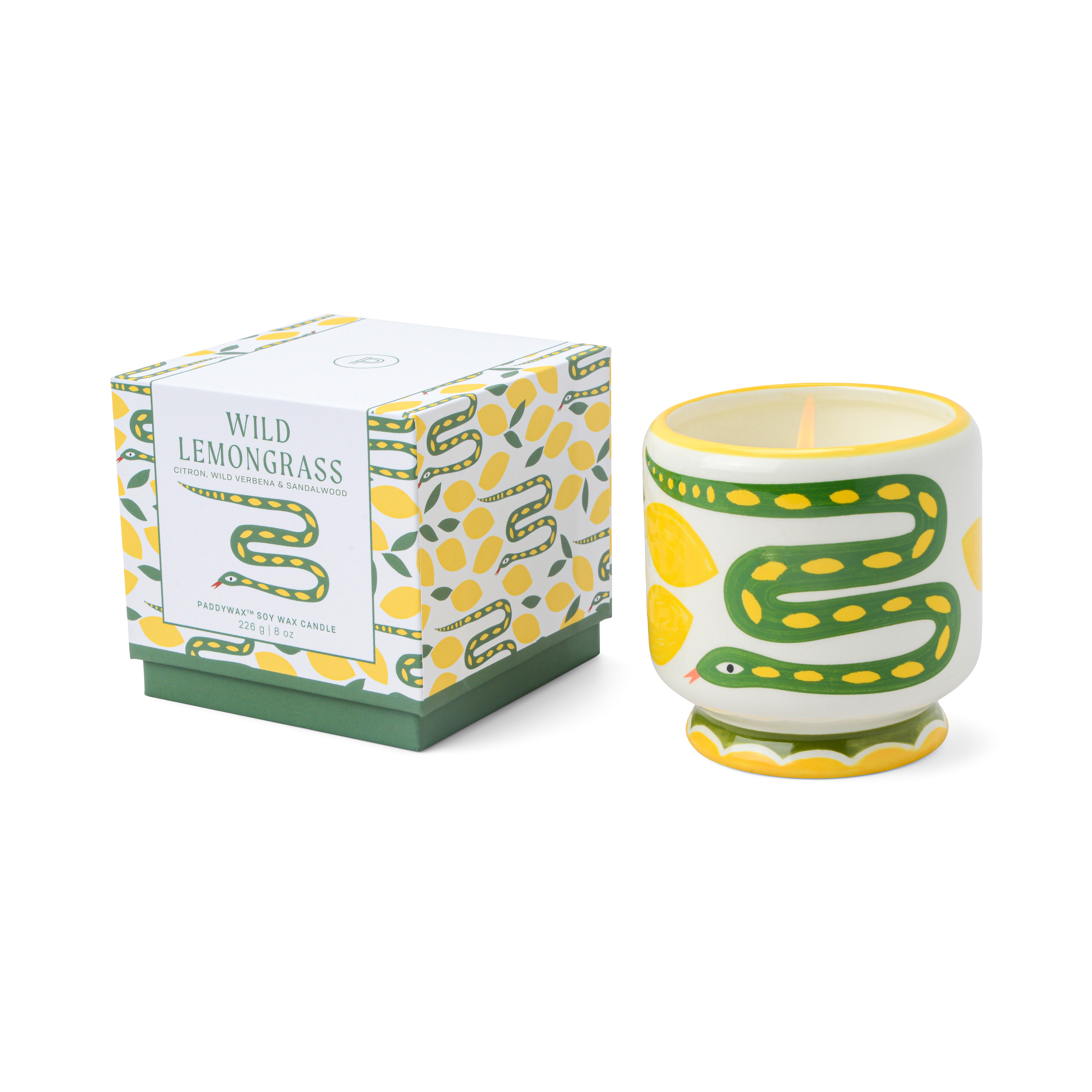 Paddywax ADOPO Wild Lemongrass HAD dišeča sveča 8 oz./226 g