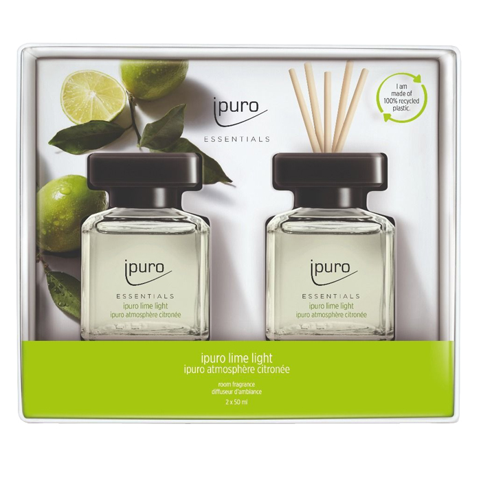 ipuro Essentials Lime Light 2x50 ml difuzor v darilni škatli